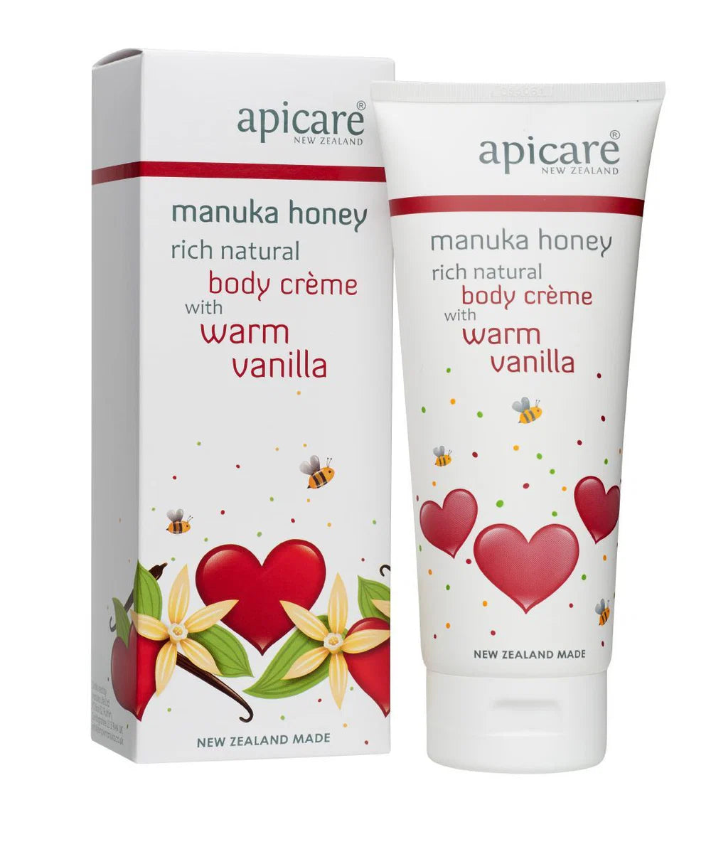 Apicare Manuka Honey Body Creme With Warm Vannila, 200g