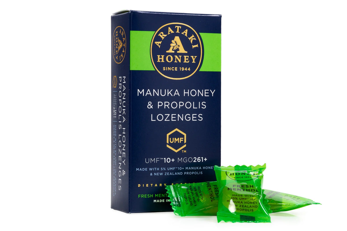 Arataki Manuka Honey & Propolis Menthol Lozenges, 54g