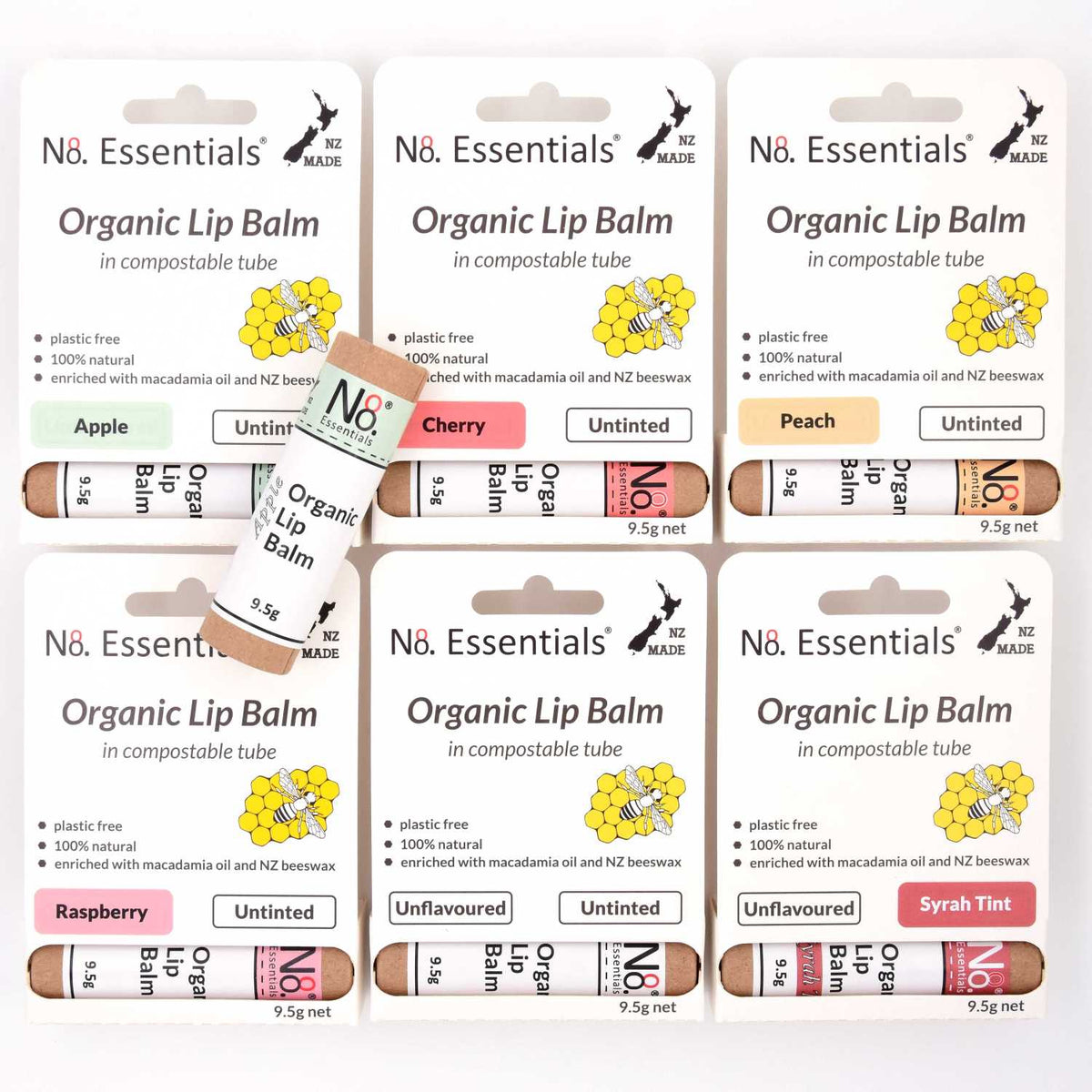 N8. Essentials Organic Lip Balm 9.5g (Sold Individually)