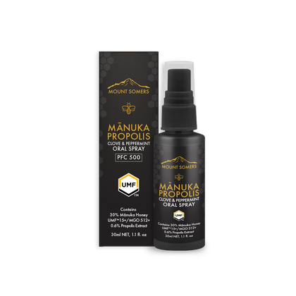 Mount Somers Manuka Propolis Clove & Peppermint Oral Spray UMF15+, 30ml