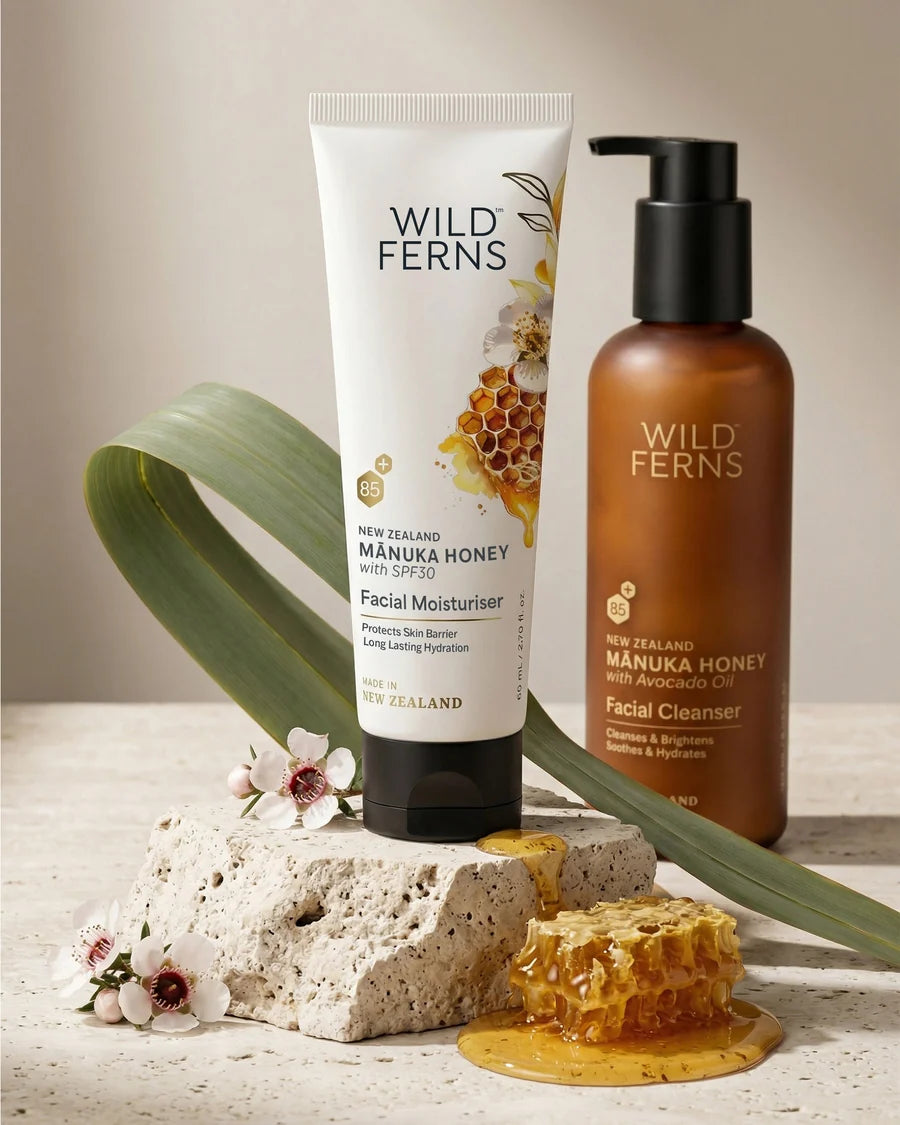 Wild Ferns Mānuka Honey Facial Moisturiser SPF30, 80ml