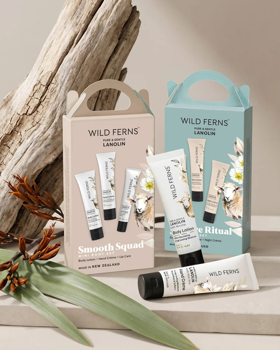 Wild Ferns Lanolin Smooth Squad Mini Body Set