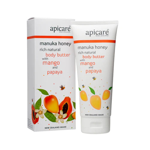 Apicare Manuka Honey Body Creme With Mango and Papaya, 200g