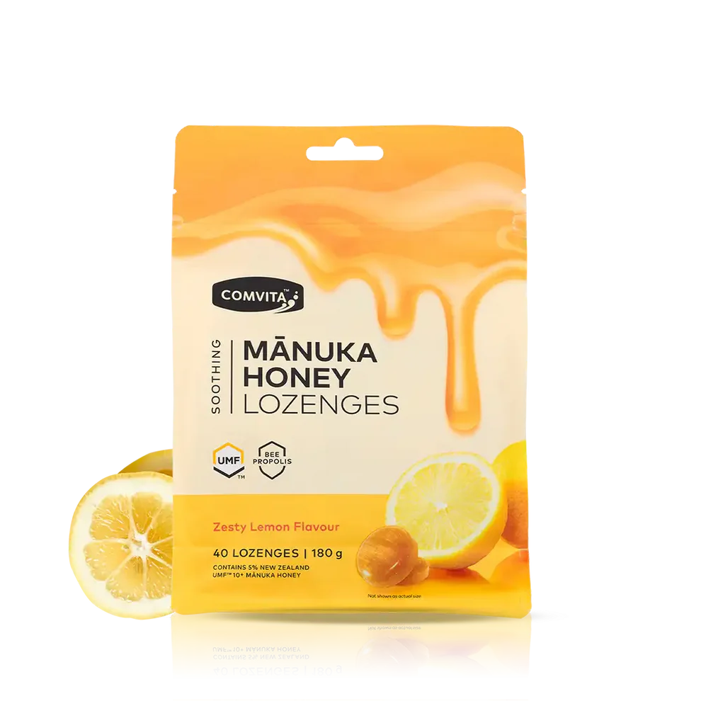 Comvita Manuka Honey Lozenges Lemon, 180g