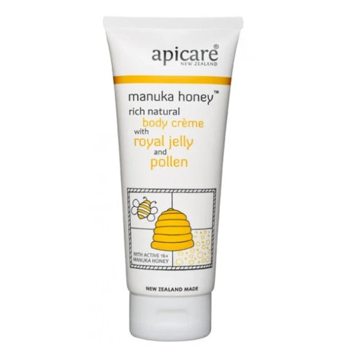 Apicare Manuka Honey Body Creme With Royal Jelly & Pollen, 200g