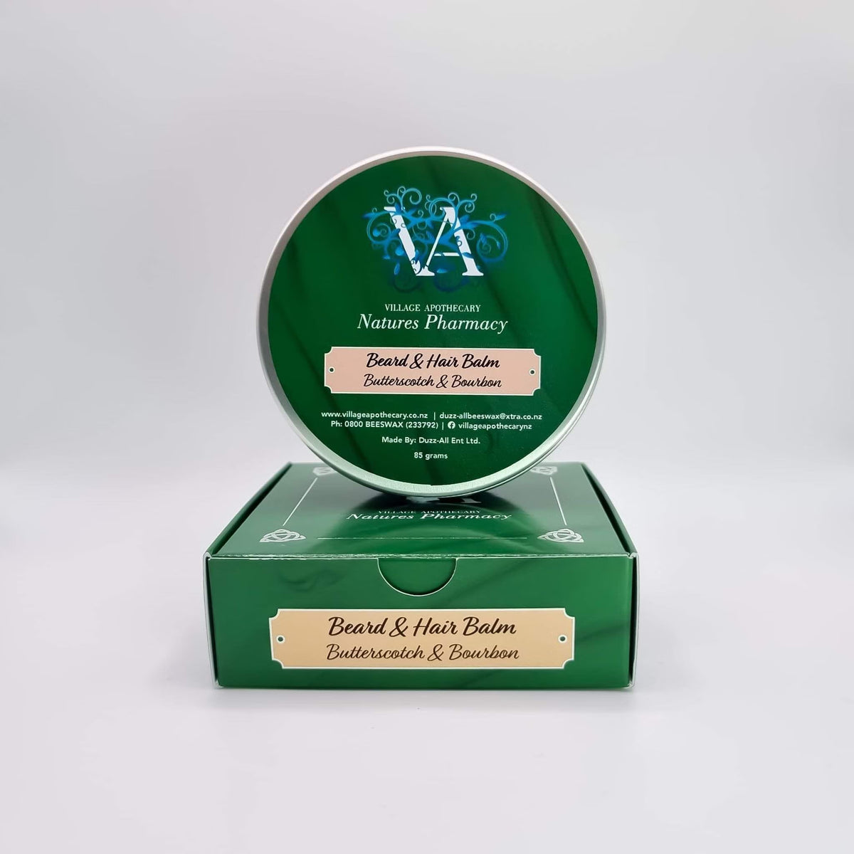 Village Apothecary Beard & Hair Balm Butterscotch & Bourbon, 85g