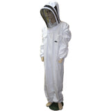 Mens Full Beekeeping suit with folding hood (white)