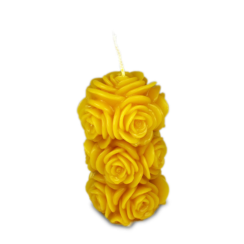 Beeswax Candle - Rose - 6 x 11cm